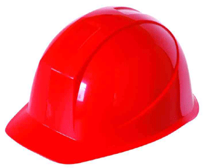 Red safety helmet from Scaffold Equipment Nigeria Limited